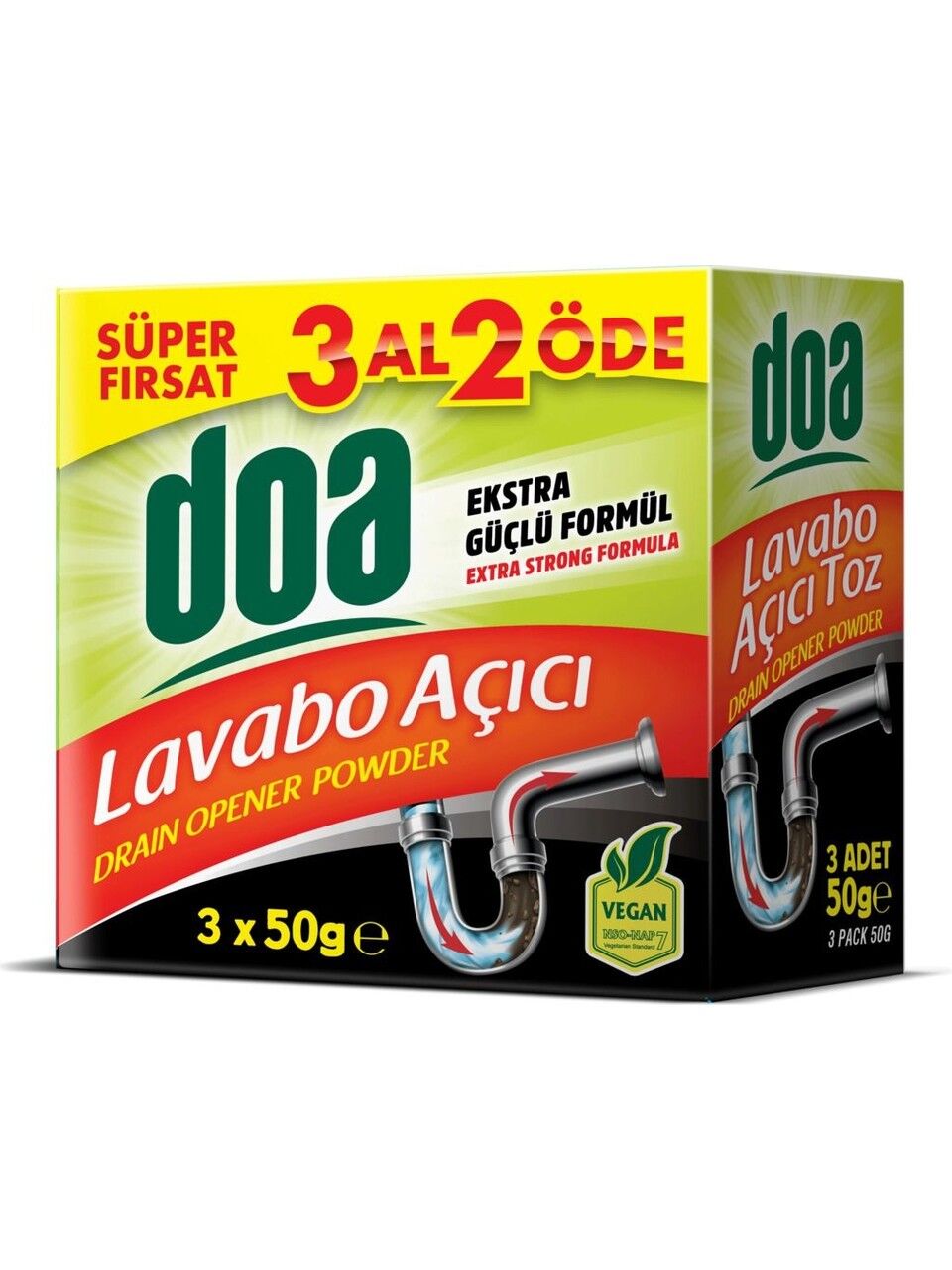 Doa Lavabo Açıcı Toz 3x50 gr