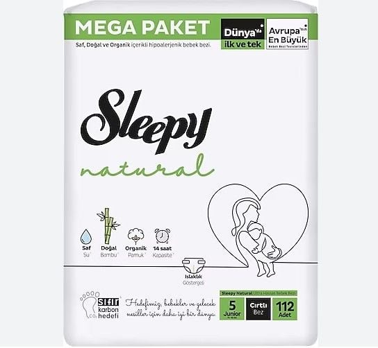 Sleepy Natural Çocuk Bezi 5 Beden 11-18kg 112 Adet