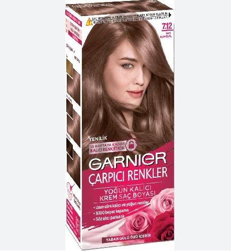 Garnier Çarpıcı Renkler Saç Boyası 7,12 İnci Kumral
