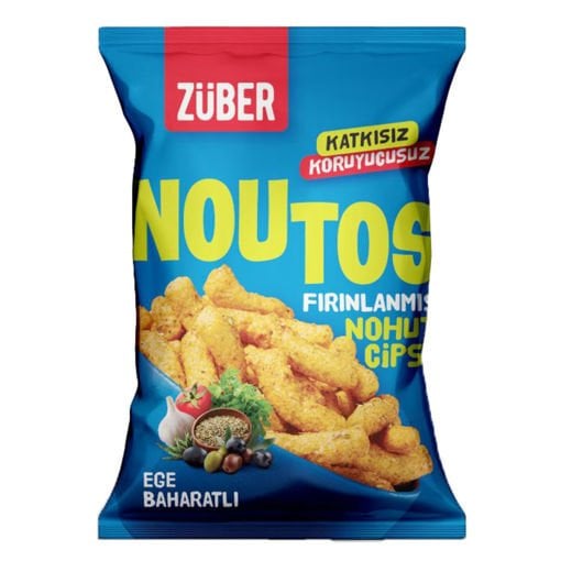 Züber Noutos Fırınlanmış Nohut Cipsi Ege Baharatlı 55 gr