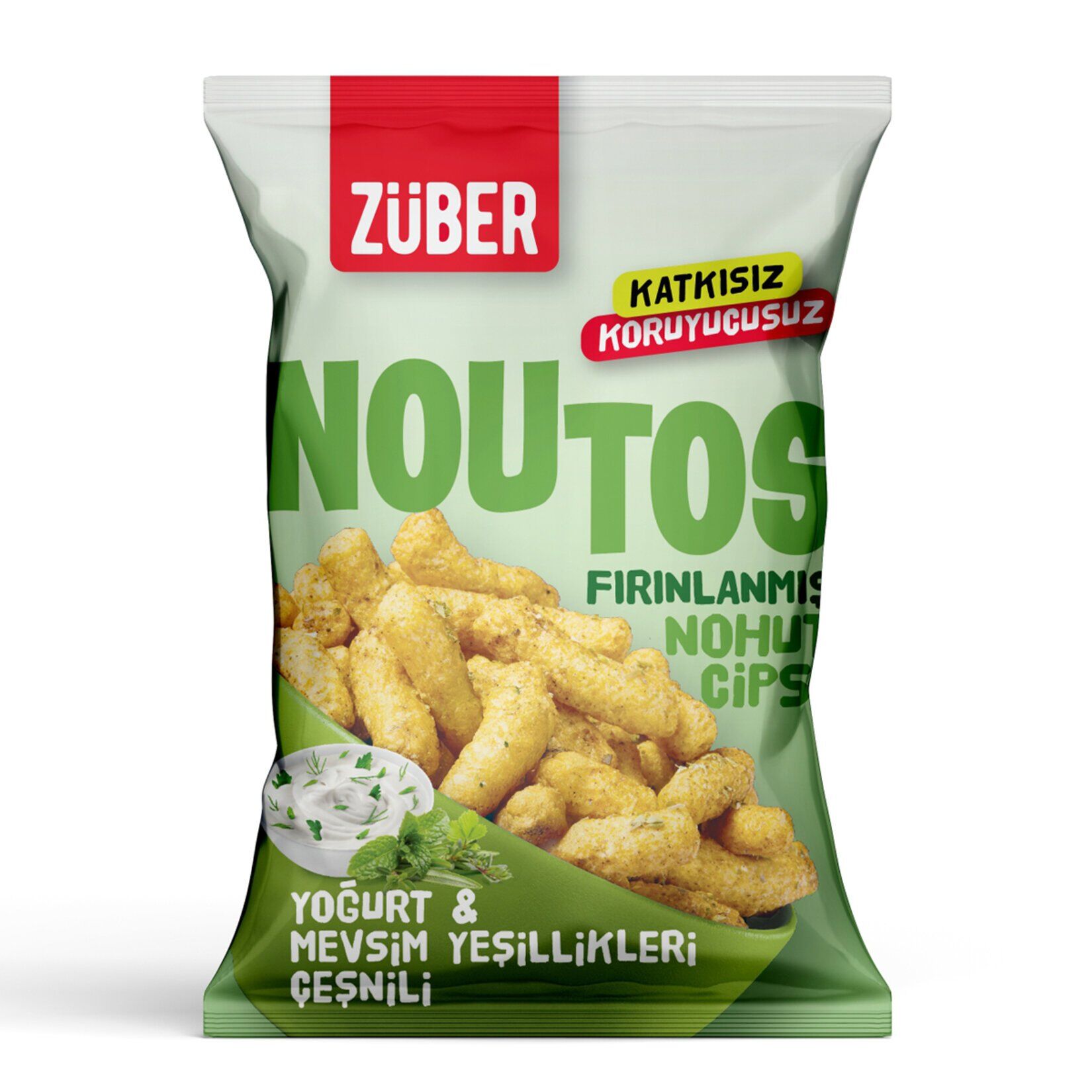 Züber Noutos Fırınlanmış Nohut Cipsi Yoğurt Mevsim Yeşillikleri 55gr