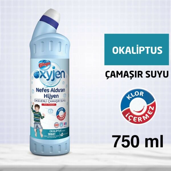Bingo Oksijen Çamaşır Suyu Okaliptus Kokulu 750ml