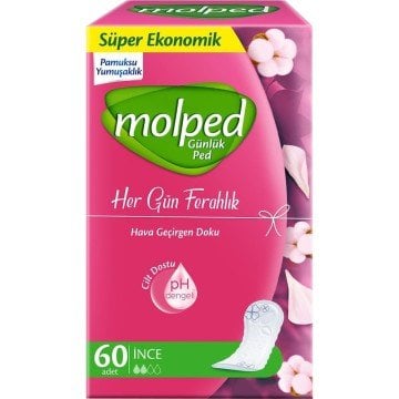 Molped Günlük Ped Her Gün Ferahlık Süper Ekonomik Paket İnce 60lı