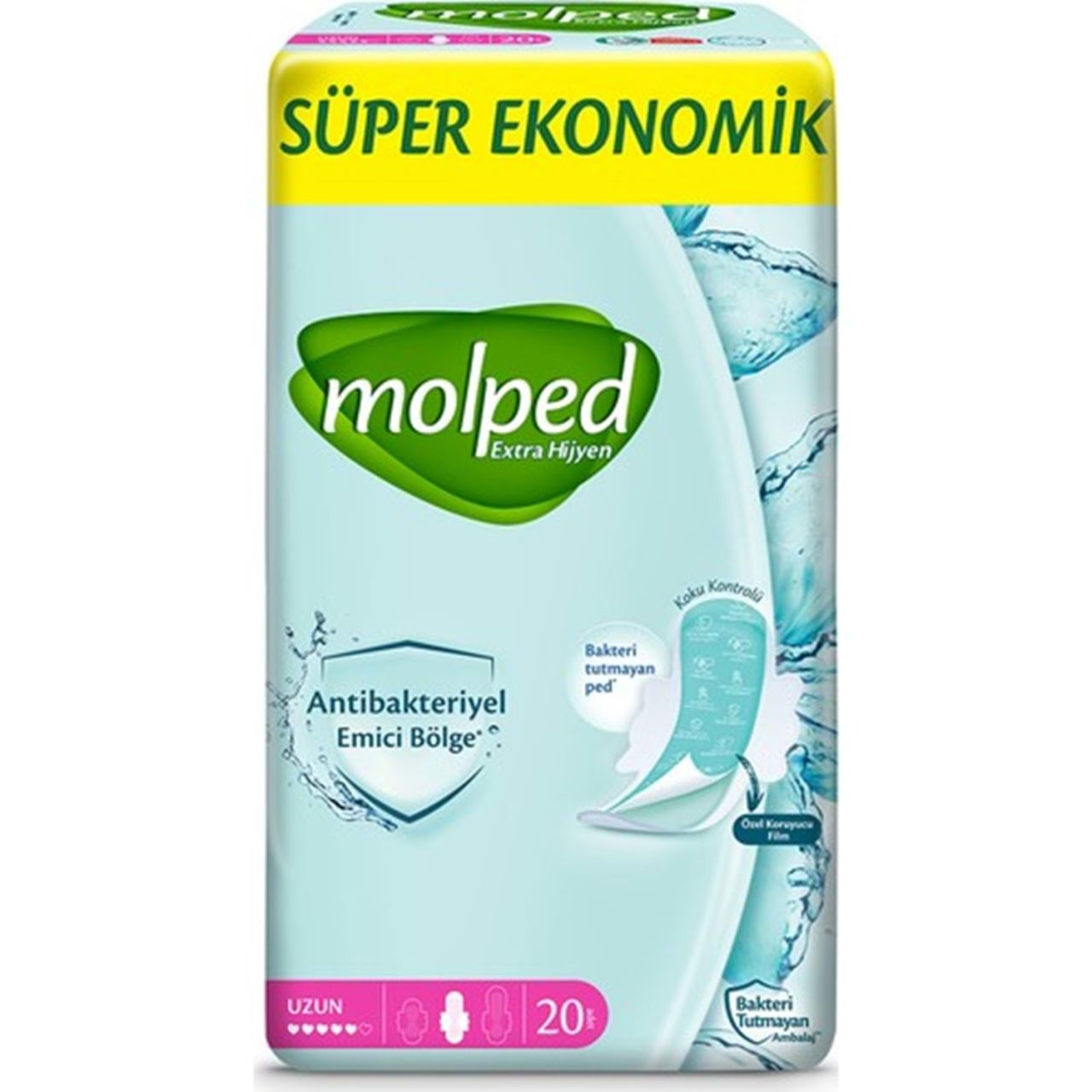 Molped Ekstra Hijyen Antibakteriyel Ped Süper Eko Uzun 20