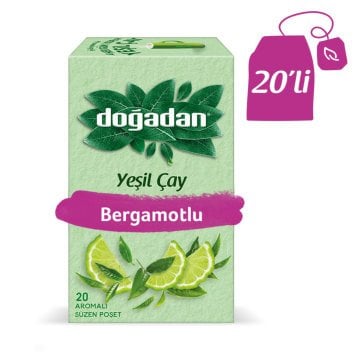 Doğadan Yeşil Çay Bergamotlu 20li