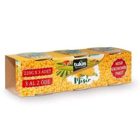 Tukaş Mısır Konserve 3x220gr
