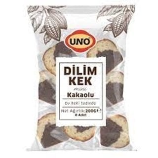 Uno Dilimli Kek Mini Kakaolu 8 Adet 200gr