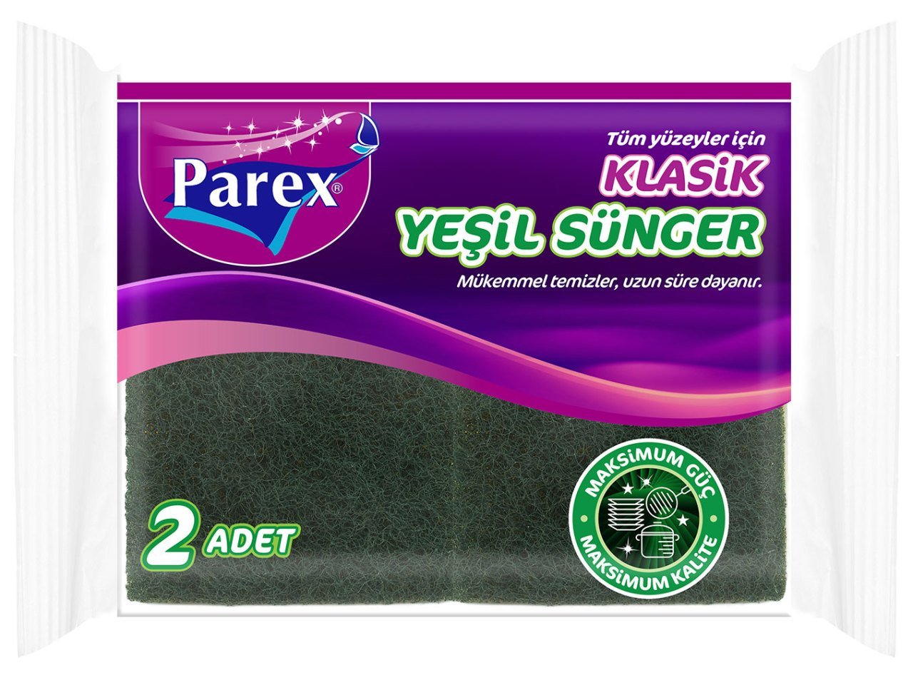 Parex Klasik Yeşil Sünger 2li