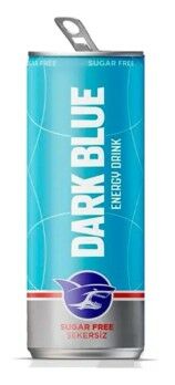 Dark Blue Energy Drink Şekersiz 250ml
