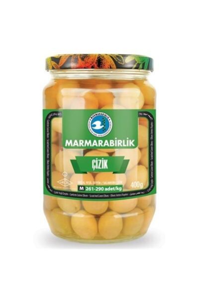 Marmarabirlik Çizik Yeşil Zeytin 400gr cam