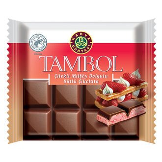 Kahve Dünyası Çilekli Milföy Dolgulu Sütlü Çikolata 100gr