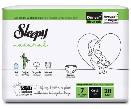 Sleepy Jumbo 2'li Çocuk Bezi 7 Beden 20-30kg