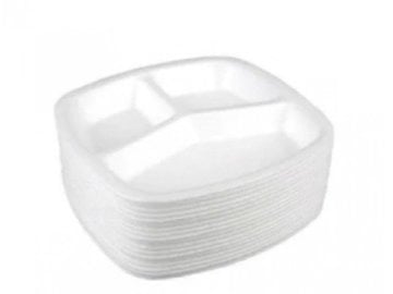 Köpük Tabak 3 Bölmeli 10lu