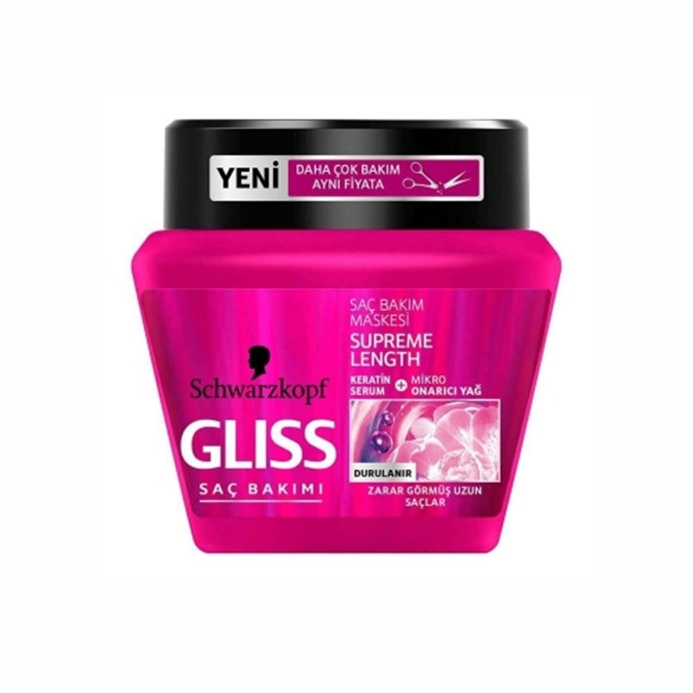 Gliss Saç Bakım Maskesi Yıpranmış Uzun Saçlar 300ml