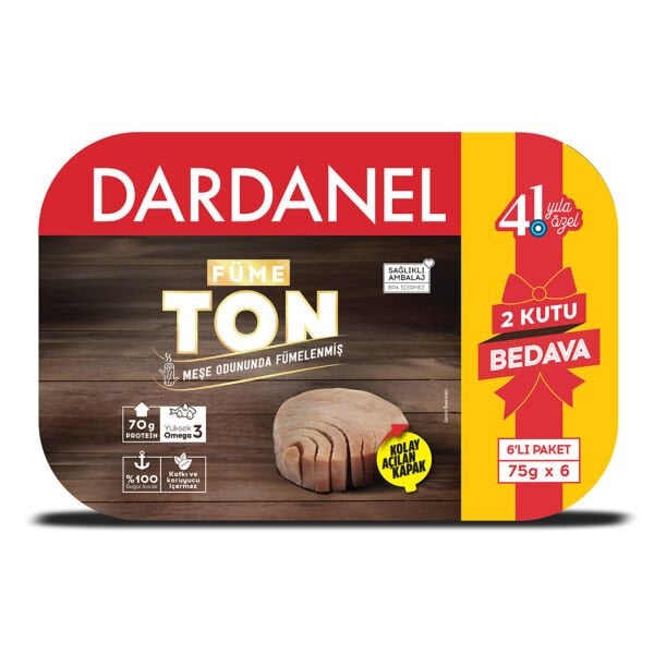 Dardanel Füme Ton Balığı 2 Kutu Bedava 6 x 75gr
