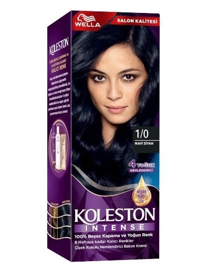Koleston Intense  Krem Boya Mavi Siyah Set Saç Boyası 1/0