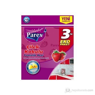 Parex Temizlik Bezi Çilek Kokulu 3lü