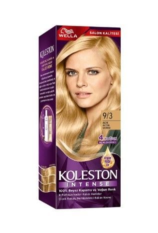 Koleston Intense Krem Boya Açık Altın Sarısı Set Saç Boyası 9/3