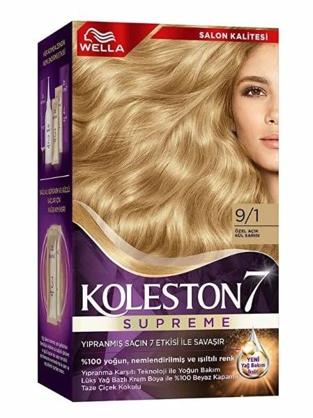 Koleston Krem Boya Özel Açık Kül Sarısı Set Saç Boyası 9/1