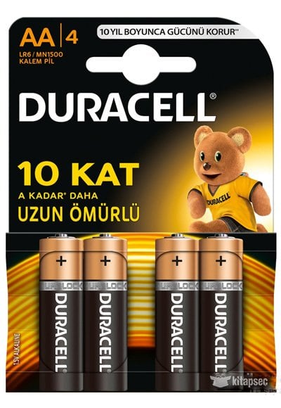 Duracell Kalem Pil 4lü (LR6/MN1500)