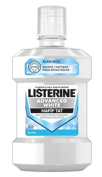 Listerine Ağız Çalkalama Suyu Advanced White Hafif Tat 1000ml