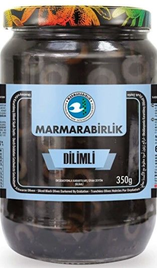 Marmarabirlik Dilimli Siyah Zeytin 350gr cam