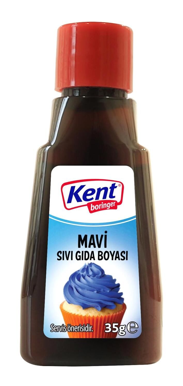 Kent Boringer Mavi Sıvı Gıda Boyası 35gr