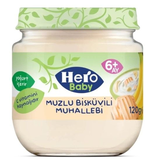 Hero Baby Kavanoz Mama Muzlu Bisküvili Muhallebi 120gr