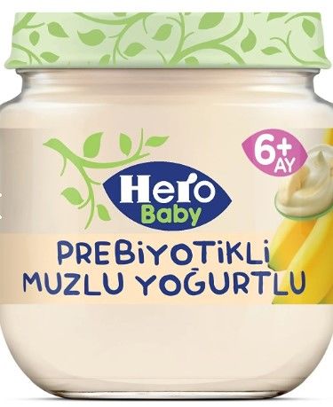 Hero Baby Kavanoz Prebiyotikli Muzlu Yoğurt 120gr