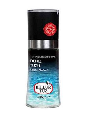 Billur Tuz Deniz Tuzu Değirmen Kapak 160gr cam