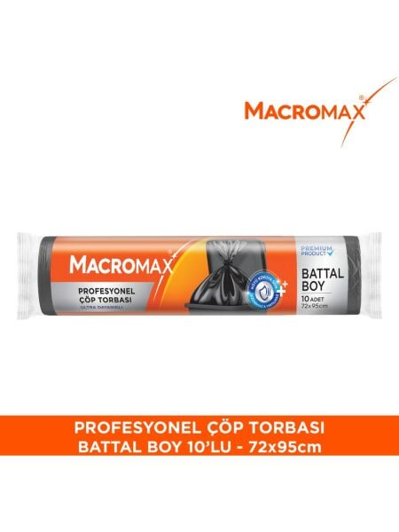 Macromax Profesyonel Çöp Torbası Battal Boy 10'lu
