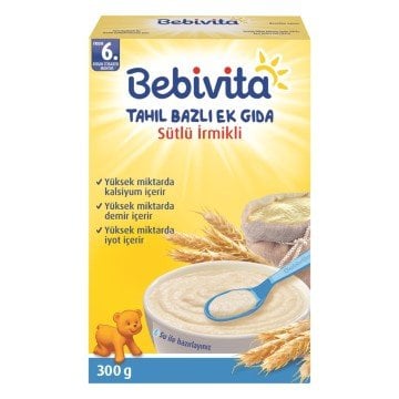 Bebivita Tahıl Bazlı Ek Gıda Sütlü İrmikli 200gr