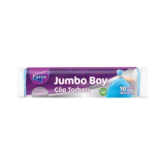 Parex Büzgülü Jumbo Boy Çöp Torbası 10'lu