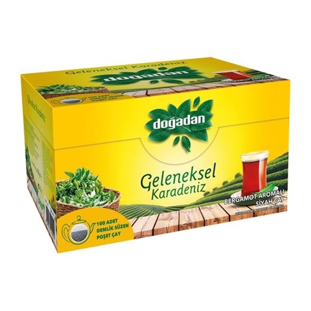 Doğadan Geleneksel Karadeniz Demlik Poşet Çay 100lü 320gr