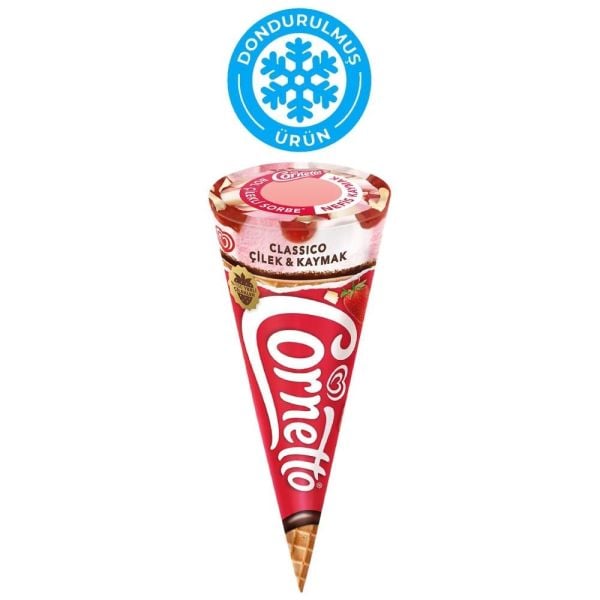Algida Cornetto Çilek Kaymak Dondurma 125ml