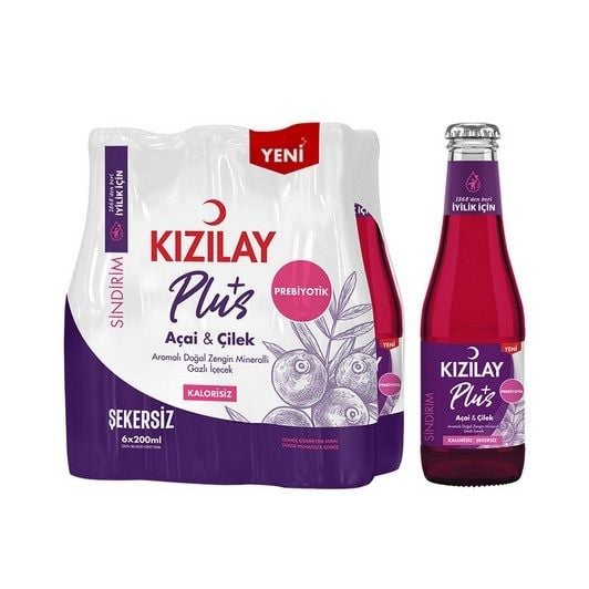 Kızılay Maden Suyu Plus Açai&Çilek 6x200ml
