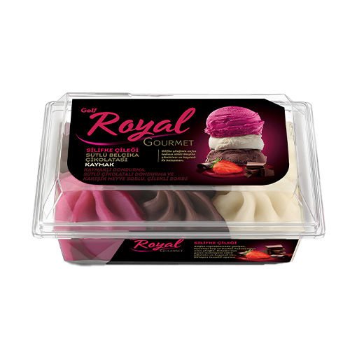 Golf Royal Gourmet Silifke Çileği Sütlü Belçika Çikolatası Kaymak Dondurma 850ml