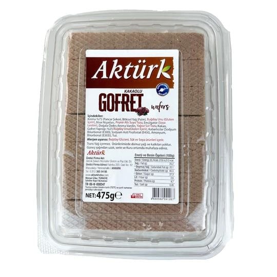 Aktürk Gofret Kakaolu 475gr
