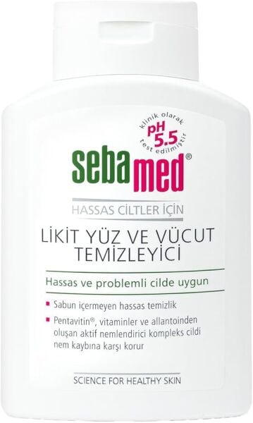 Seba Med Likit Yüz ve Vücut Temizleyici 200ml