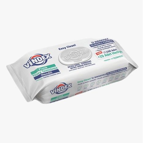 Vindex Beyaz Sirke Karbonat Beyaz Sabun Kokulu Yüzey Temizleme Mendili 100'lü